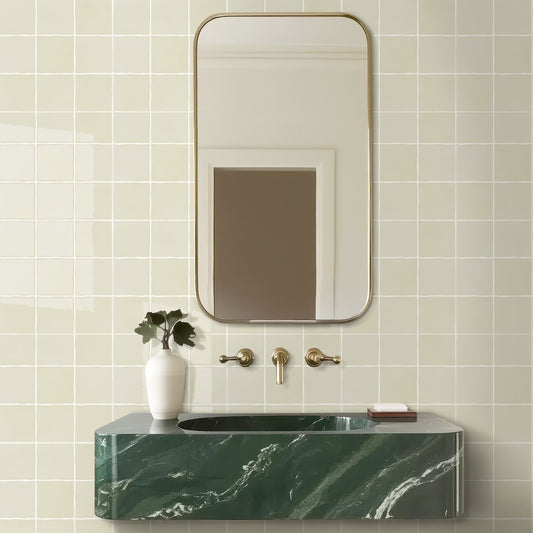 Selbstklebende Wandfliesen Beige Quadratisch-Extra Dick