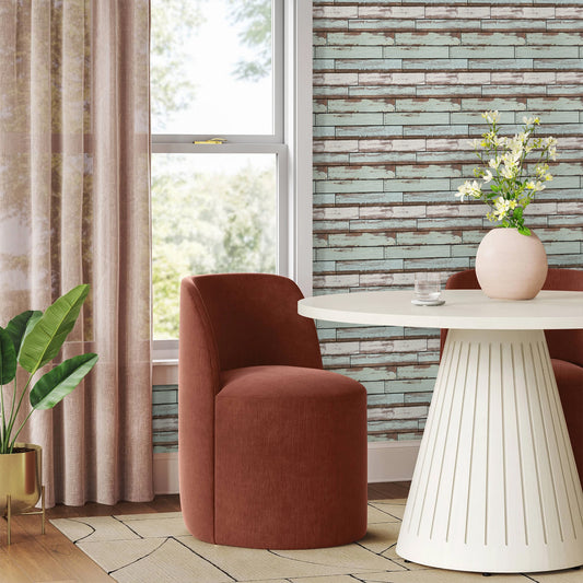 3D Wandpaneele Selbstklebend – Vintage Grün Holzoptik