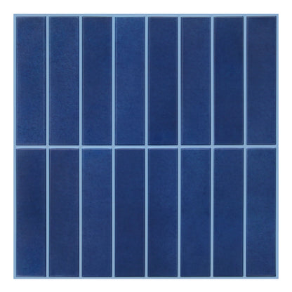 3D Klebefliesen Dunkelblau Linear Mosaik