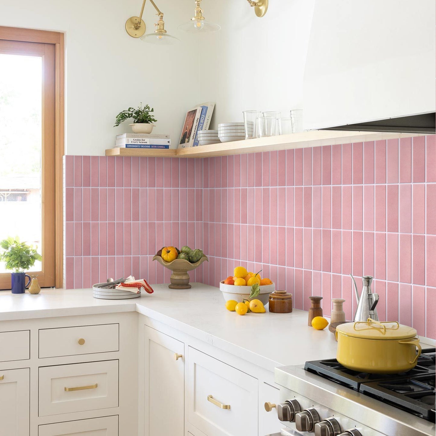 3D Klebefliesen Rosa Linear Mosaik