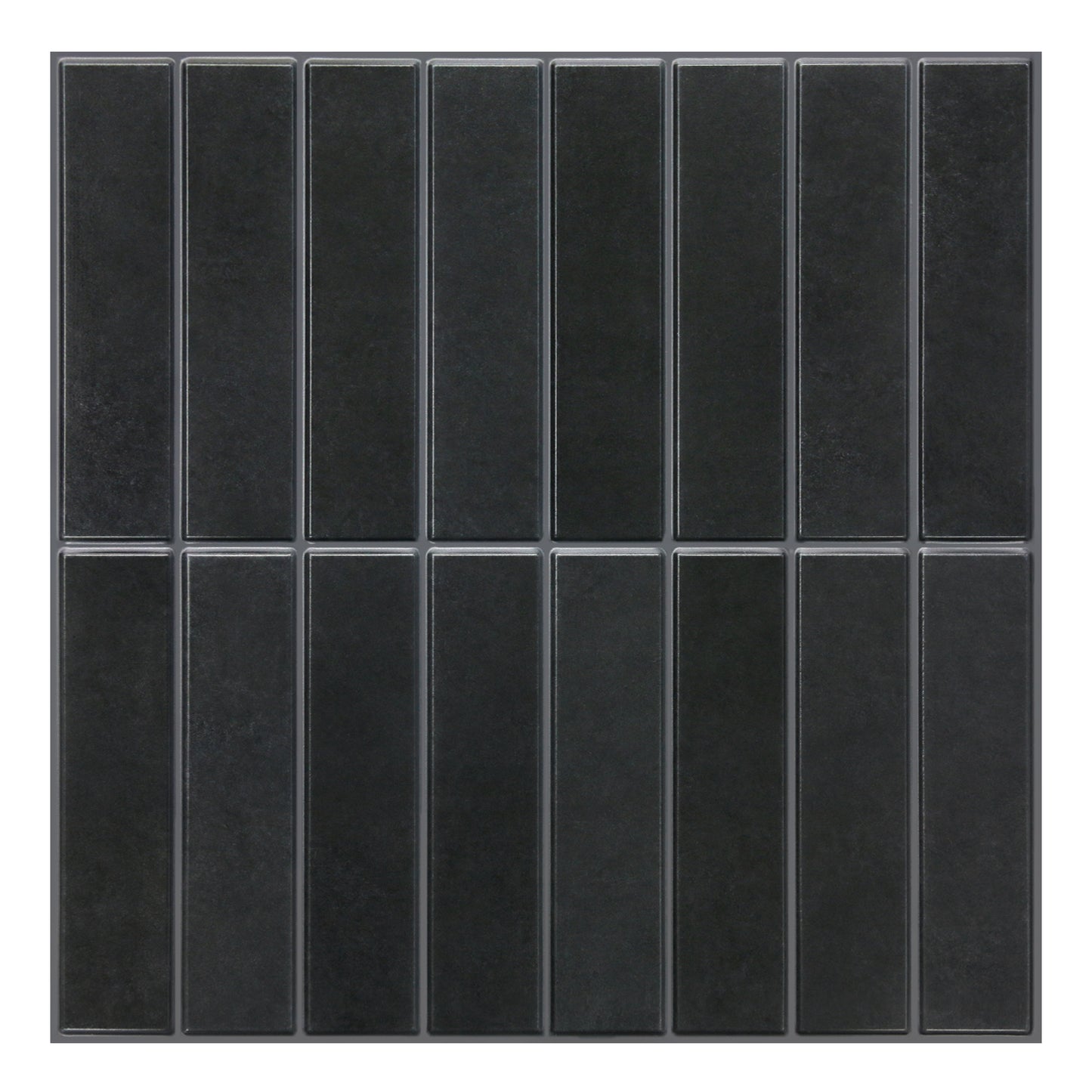 3D Klebefliesen Schwarz Linear Mosaik