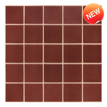 3D Rot Quadrat Wandpaneele selbstklebend