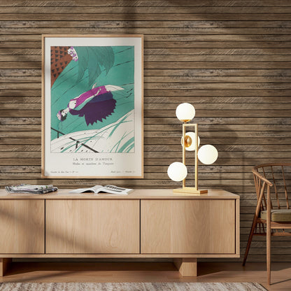 3D Wandpaneele Großformat Braune Holzoptik Selbstklebend