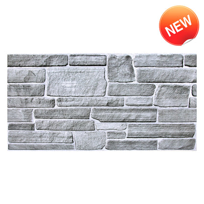 3D Wandpaneele Großformat – Graue Steinoptik Selbstklebend