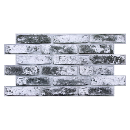 3D Wandpaneele Großformat – Graue Whitewash-Ziegeloptik Selbstklebend