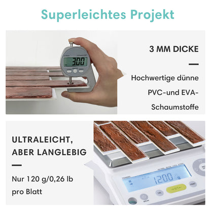 3D Wandpaneele Großformat – Rote Ziegeloptik Selbstklebend