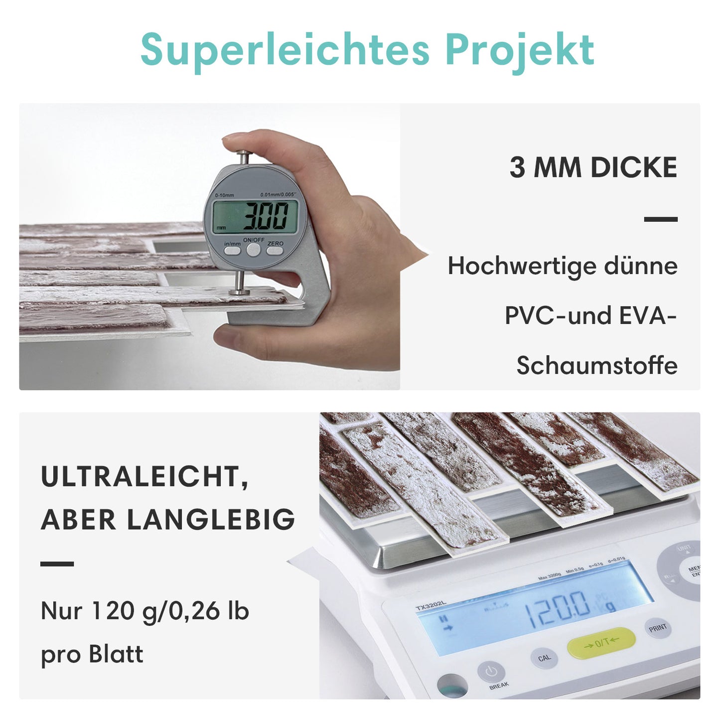 3D Wandpaneele Großformat – Kaffeebraune Ziegeloptik Selbstklebend