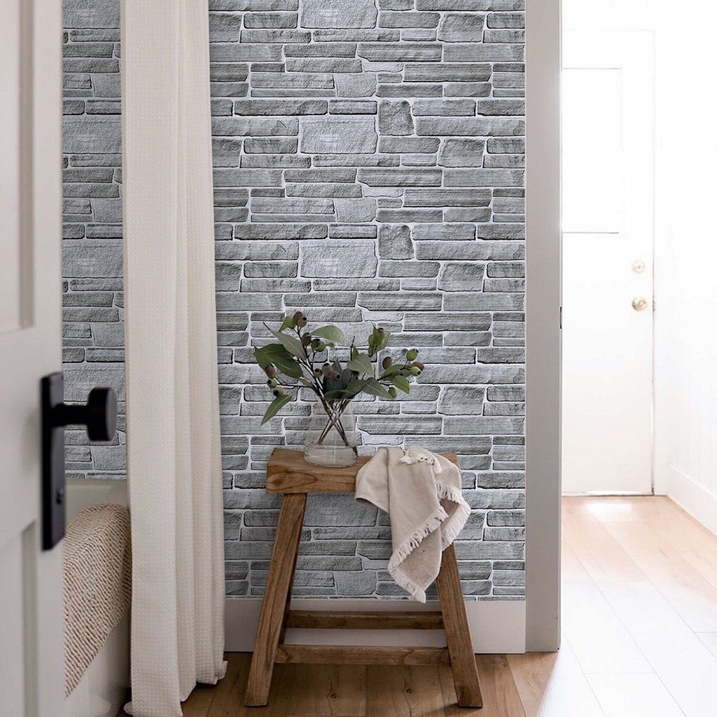 3D Wandpaneele Großformat – Graue Steinoptik Selbstklebend