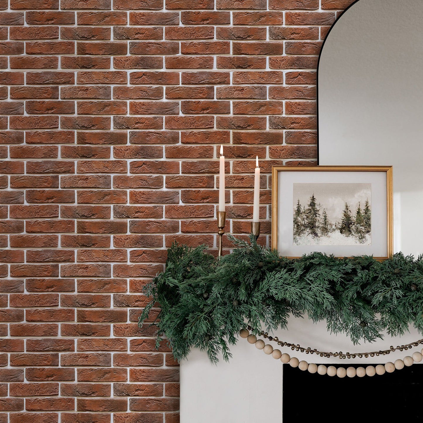 3D Wandpaneele Großformat – Rote Ziegeloptik Selbstklebend