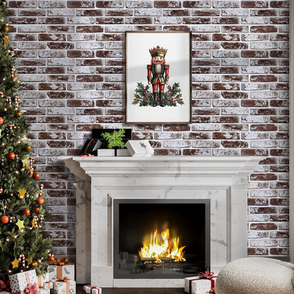 3D Wandpaneele Großformat – Kaffeebraune Ziegeloptik Selbstklebend