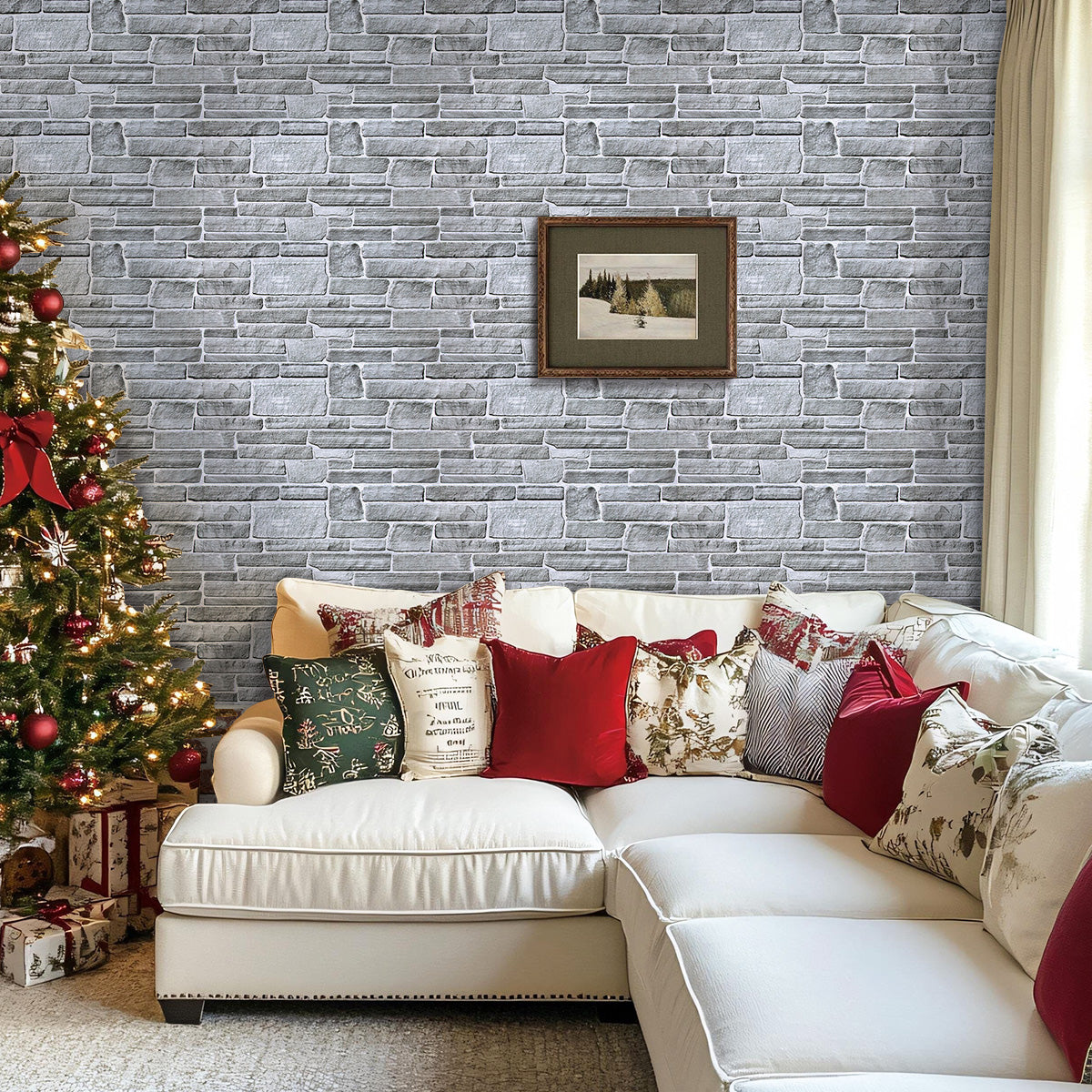 3D Wandpaneele Großformat – Graue Steinoptik Selbstklebend