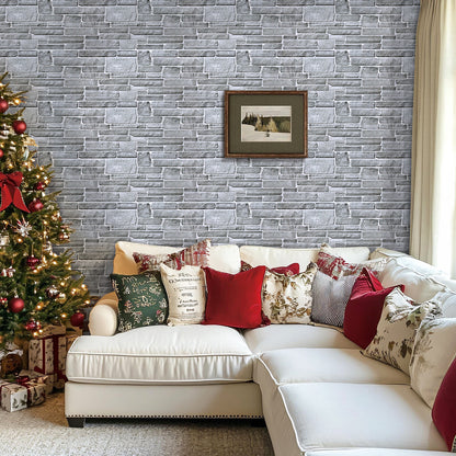 3D Wandpaneele Großformat – Graue Steinoptik Selbstklebend