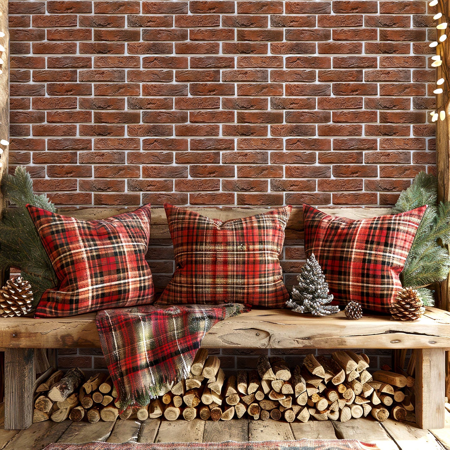 3D Wandpaneele Großformat – Rote Ziegeloptik Selbstklebend