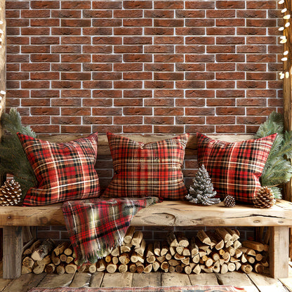 3D Wandpaneele Großformat – Rote Ziegeloptik Selbstklebend