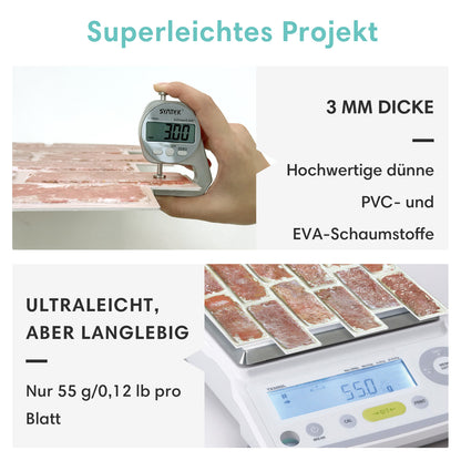 3D Wandpaneele Selbstklebend – Alte Rote Rustikale Ziegeloptik