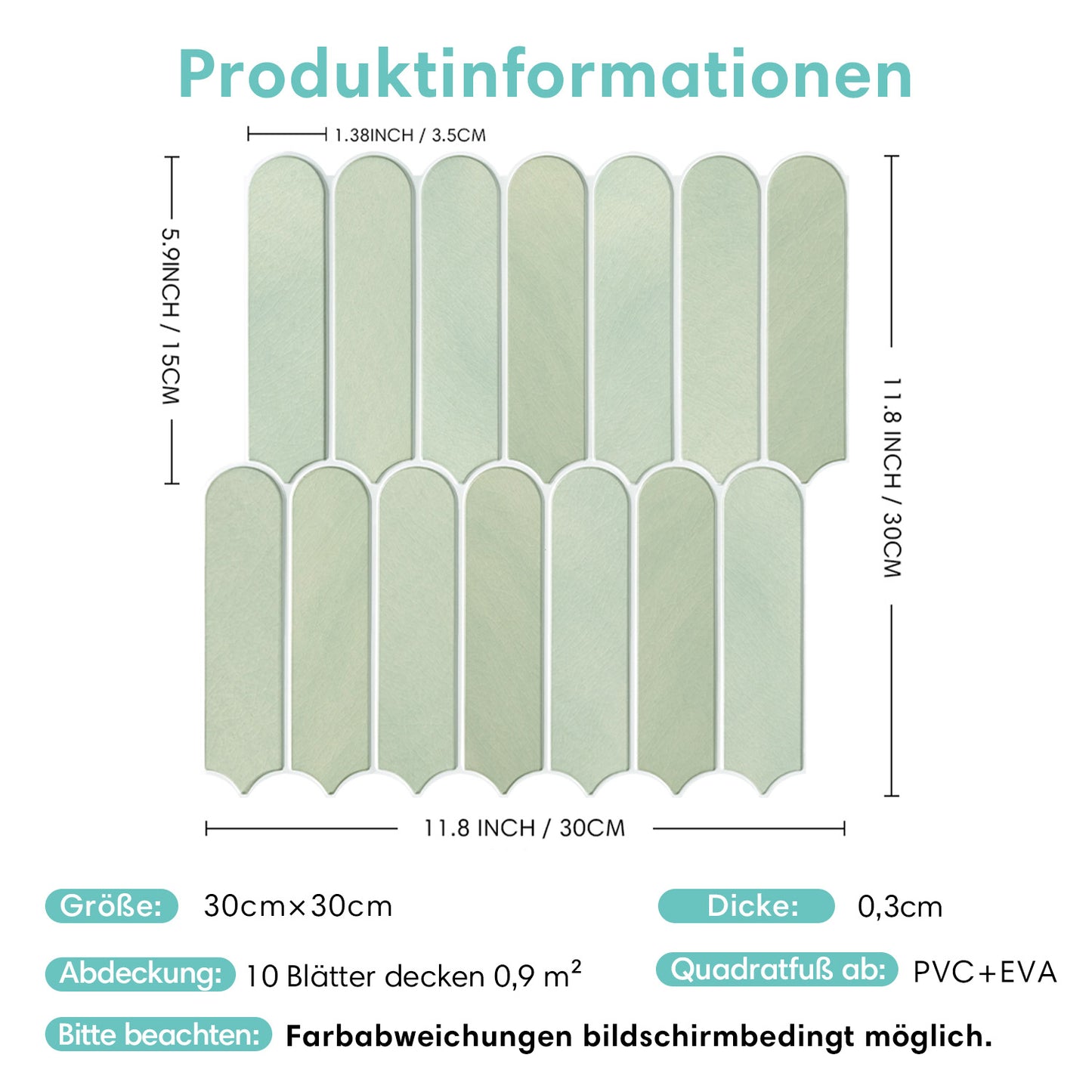3D Wandpaneele selbstklebend Fischschuppen Hellolivgrün