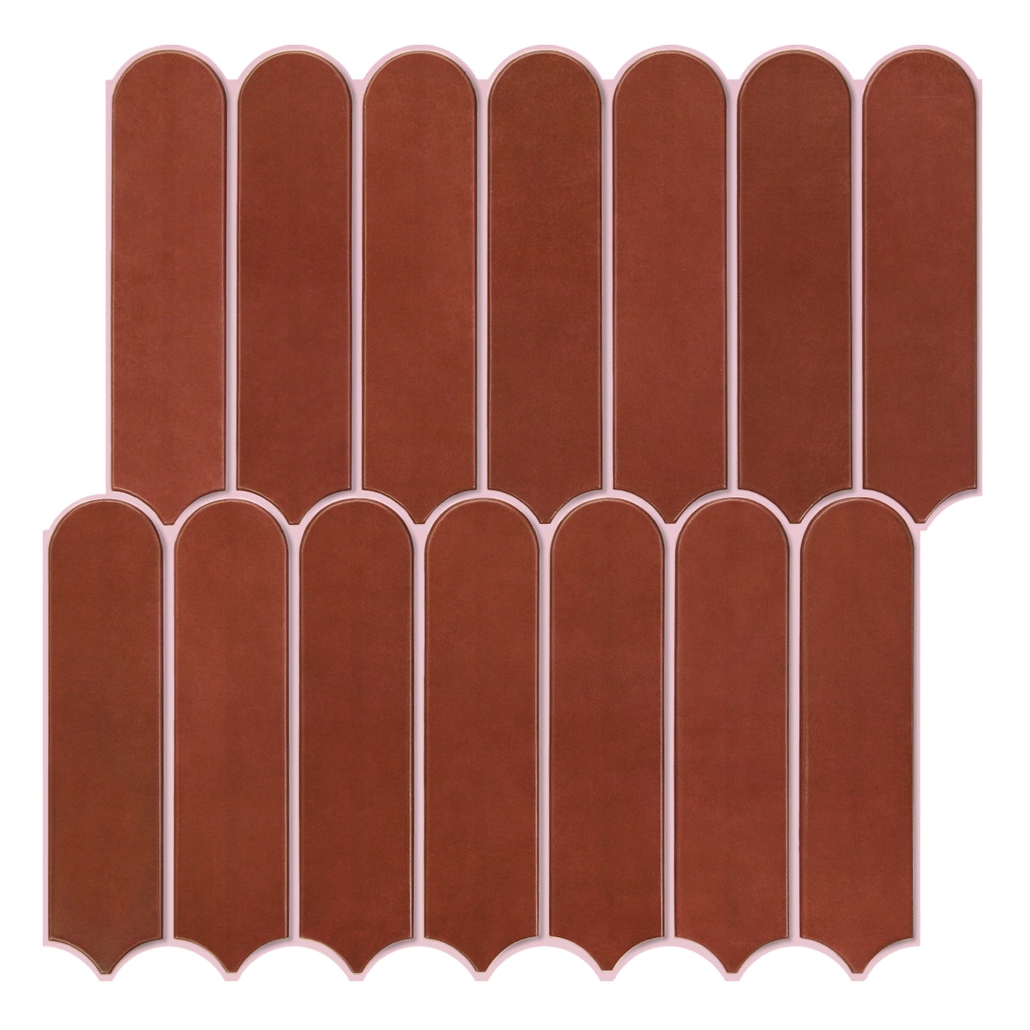 3D Wandpaneele selbstklebend Fischschuppen Rot