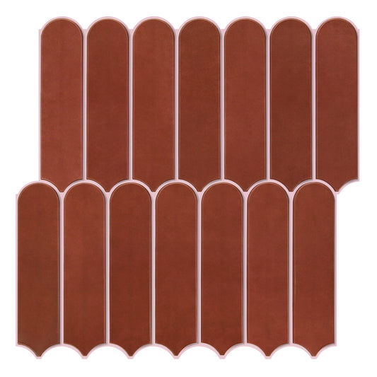 3D Wandpaneele selbstklebend Fischschuppen Rot
