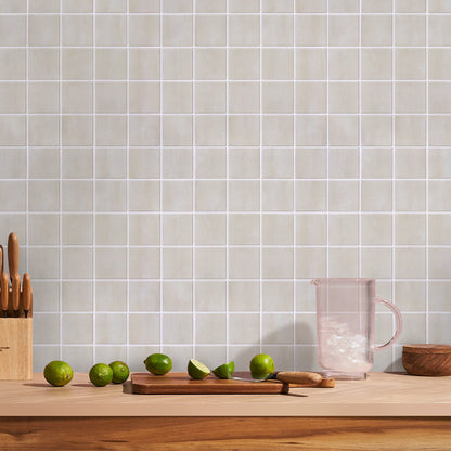 3D Wandpaneele selbstklebend Quadratisch Beige