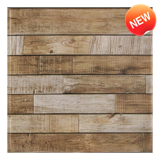 3D Wandpaneele selbstklebend Rustikales Braunes Holz Optik