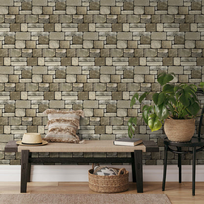 3D Wandpaneele selbstklebend Steinoptik Ashlar