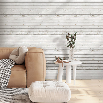 3D Wandpaneele selbstklebend Weiß Holzoptik