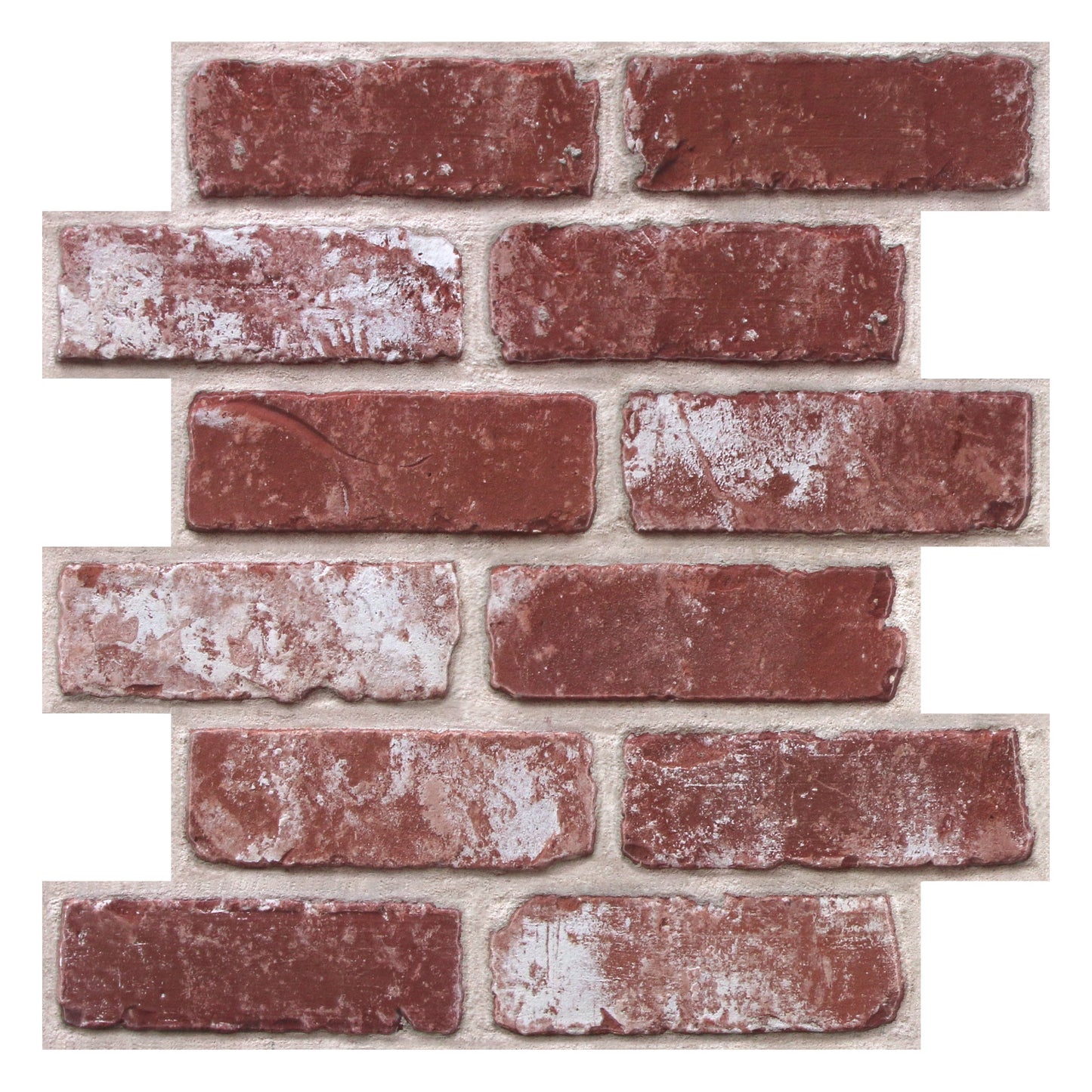 3D Wandpaneele selbstklebend Ziegeloptik Rose Weiß