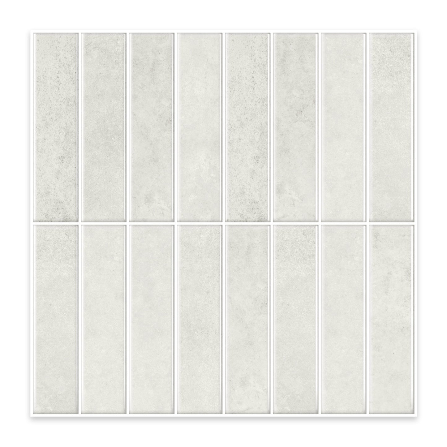 Cremebeige Selbstklebende Wandfliesen im Linear-Design