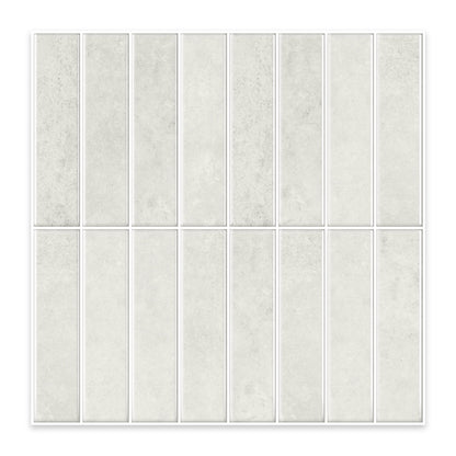Cremebeige Selbstklebende Wandfliesen im Linear-Design