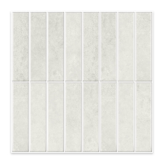 Cremebeige Selbstklebende Wandfliesen im Linear-Design