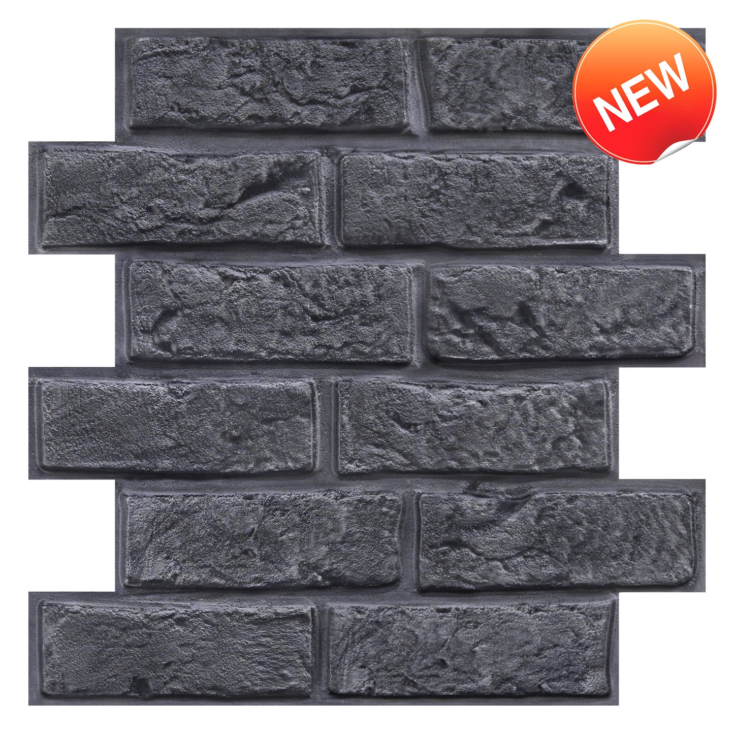 3D Wandpaneele selbstklebend Schwarze Ziegeloptik