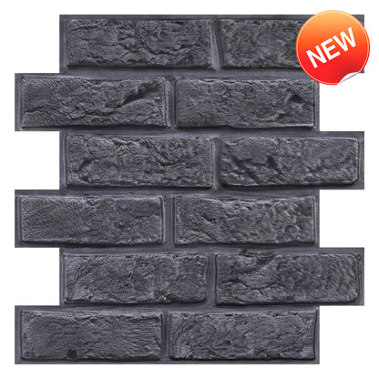 3D Wandpaneele selbstklebend Schwarze Ziegeloptik