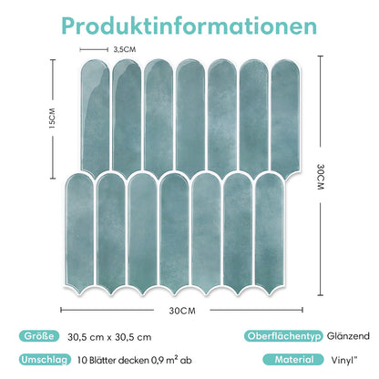 Fischschuppen Wandfliesen Selbstklebend – Ocean Mist Extra Dick