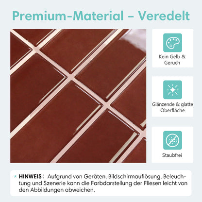 Rot Lineare Selbstklebende Wandfliesen