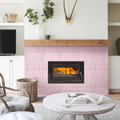 Selbstklebende Wandfliesen in Blush-Rosa – Fischschuppenmuster und Extra Dick