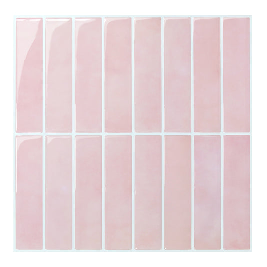 Selbstklebende Wandfliesen in Pink – Lineares Design für Küchenrückwände