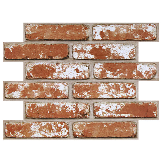 Selbstklebende 3D Wandpaneele Terracotta Klinkeroptik
