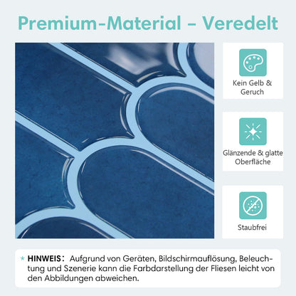 Selbstklebende Wandfliesen Dunkelblau Fischschuppen Design Dickeres