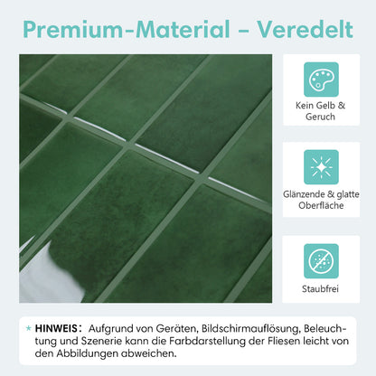 Selbstklebende Wandfliesen Dunkelgrün Vertikal