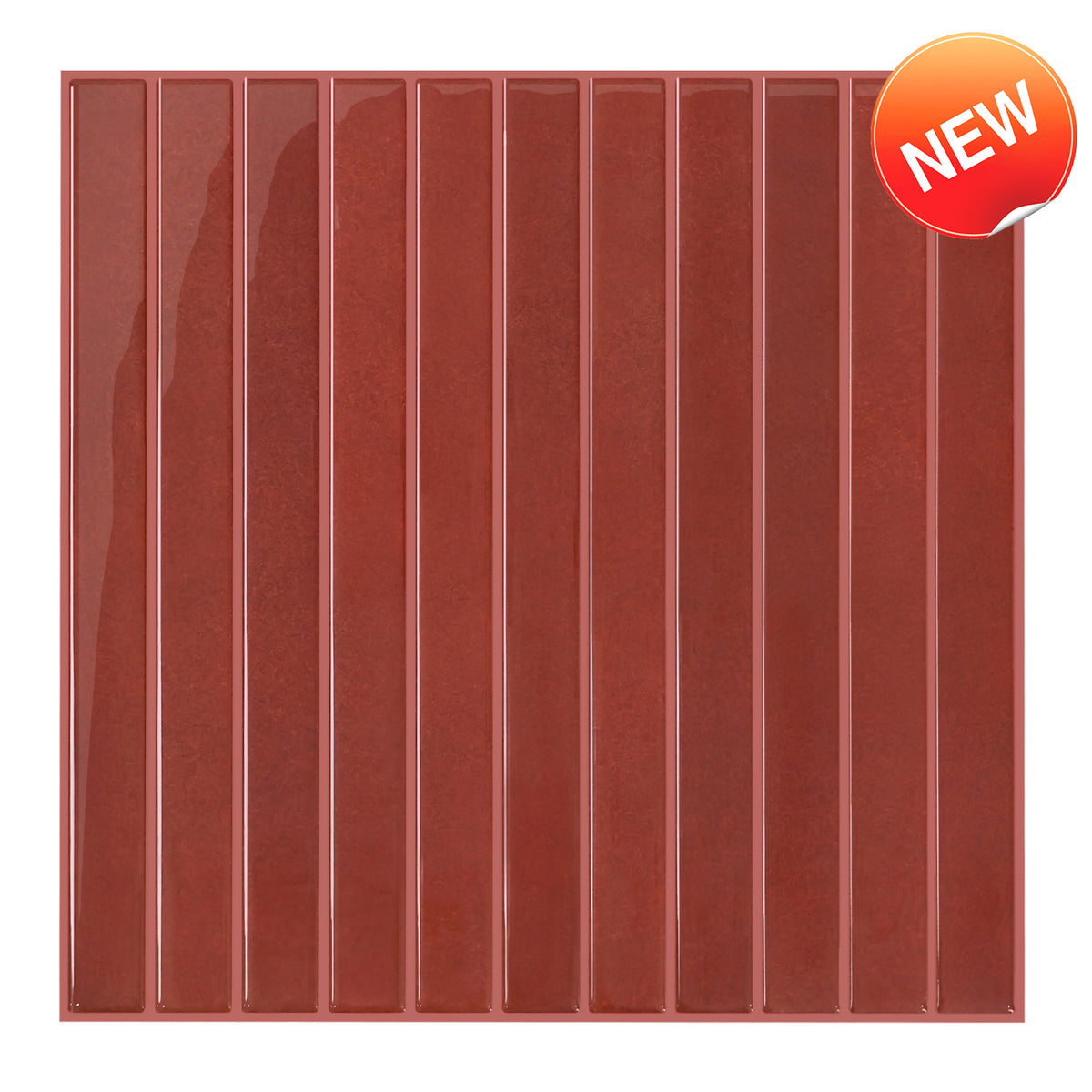 Selbstklebende Wandfliesen Rot Stabmosaik