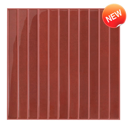 Selbstklebende Wandfliesen Rot Stabmosaik
