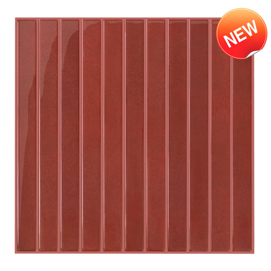 Selbstklebende Wandfliesen Rot Stabmosaik