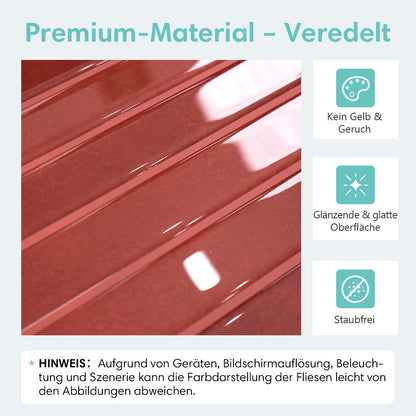 Selbstklebende Wandfliesen Rot Stabmosaik