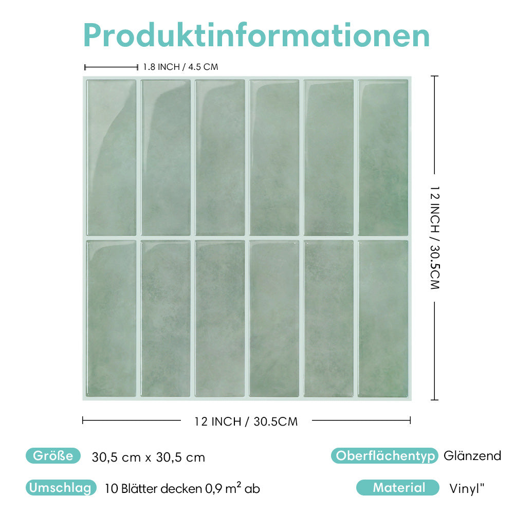 Selbstklebende Wandfliesen Salbei Vertikal