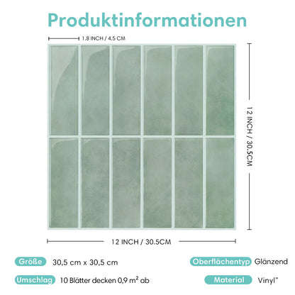 Selbstklebende Wandfliesen Salbei Vertikal