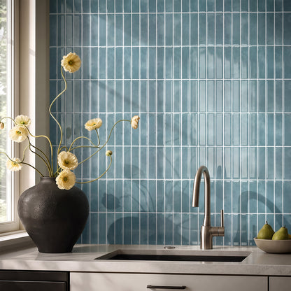 Selbstklebende Wandfliesen in Ocean Mist mit Linear