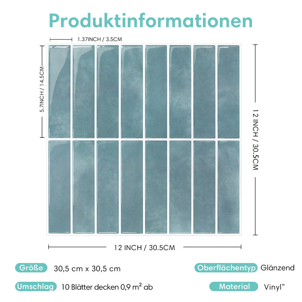 Selbstklebende Wandfliesen in Ocean Mist mit Linear