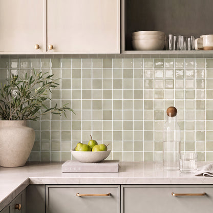 Wandfliesen Selbstklebend Quadratisch Greige – Extra Dickes Design