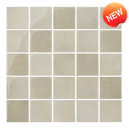 Wandfliesen Selbstklebend Quadratisch Greige – Extra Dickes Design