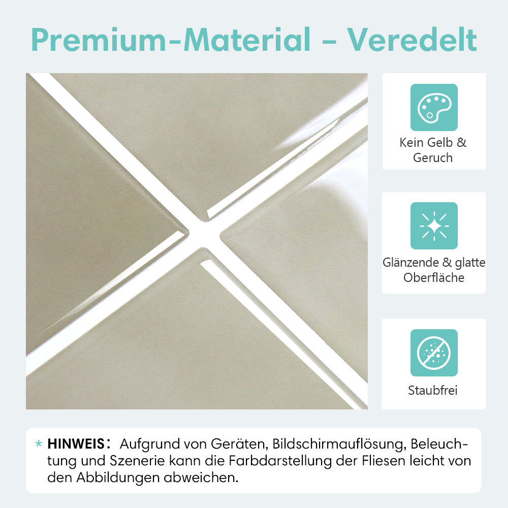 Wandfliesen Selbstklebend Quadratisch Greige – Extra Dickes Design